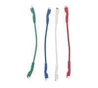 ZIRAN 4 Uds, Cables universales de Plata, Cable de 50mm para Pines de 1,2-1,3mm, Tocadiscos, Cabezal de Fono, Brazo de Tono