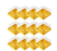 ZIRAN Cajas de Pastel de Luna 50 Piezas Mini contenedor Cuadrado de Pastel de Luna Cajas de Favor de Banquete de Boda 50G Mooncake