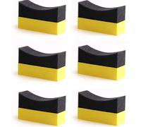 ZIRAN Esponja de Limpieza 6 Piezas Almohadillas aplicadoras de aderezo de Contorno de neumáticos Color Brillante Esponja de Pulido Cera