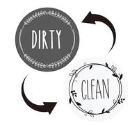 Ziranee Imán para Lavavajillas Limpio/Sucio Doble Cara,Indicador Magnético Antiarrays con Adhesivo Resistente, Diseño Universal para Fregadero y Máquinas Lavavajillas (Fácil Instalación)