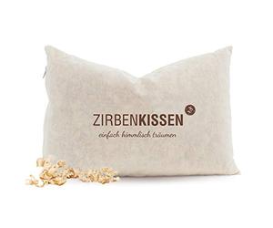 Zirben Familie Cojín de Pino cembro, 30 x 20 cm, Madera, Natural, 1 Unidad (1 Unidad)