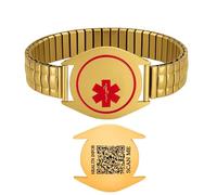 Zircobic Pulsera de Emergencia ID Personalizada | Joyería Médica ICE para Enfermedades Crónicas | Diseño Elegante y Práctico con Acceso Rápido a Información Sanitaria