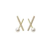 Zircon Pearl Stud Women's Fashion Eleganting Party Jewelry High-End Earrings