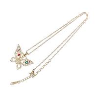 Zirconia Butterflies Pendant Necklace Women Stylish Choker Chain Present for Birthdays Christmas and Special Occasions Fashion Jewelry