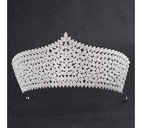 Zirconia cúbica boda nupcial big tiara diadem crown women accesorios de joyería para el cabello de fiesta,