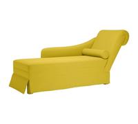 ZIRLANLV Chaise Longue con Reposacabezas y Reposabrazos Derecho, Reposabrazos de Terciopelo, Sillón, sofá Lounge, Adecuado para Salones Modernos.dormitorios u Oficinas (Amarilla)