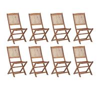 ZIRLANLV Juego de Sillas Plegables de Exterior 2/4/6/8 - Madera de Acacias, Fáciles de Limpiar, Plegables, Resistentes a la Intemperie, Ideales para Patio, Jardín, Terraza (Marrón #13)