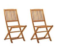 ZIRLANLV Juego de Sillas Plegables de Exterior 2/4/6/8 - Madera de Acacias, Fáciles de Limpiar, Plegables, Resistentes a la Intemperie, Ideales para Patio, Jardín, Terraza (Marrón #06)