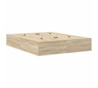 ZIRLANLV Marco de Cama con Plataforma Elevadora Hidráulica de Madera con Cajones de Almacenamiento Debajo de la Cama para Dormitorio (150x200cm)