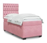 ZIRLANLV Marco de Cama con Plataforma Tapizada de Terciopelo con Colchón, Cabecero capitoné de Rejilla y Soporte de Listones de Madera, No Necesita Somier (80 x 200 cm Diseño capitoné)