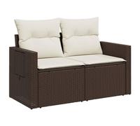 ZIRLANLV Sofá de Jardín con Cojines, de 2 Plazas, Zona de Estar, sofá de Patio con Funda Extraíble y Lavable, Muebles de Jardín, Muebles de Patio (con Almacenamiento)