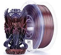 ZIRO Brillo Multicolor Filament PLA de 1.75mm, Cambio de Color Lento Arcoíris Filamento para Impresora 3D 1kg, Precisión Dimensional +/-0.03mm, Brillo de polvo de estrellas