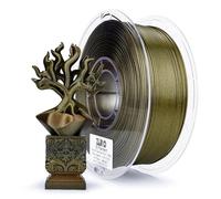 ZIRO Brillo Multicolor Filament PLA de 1.75mm, Cambio de Color Lento Arcoíris Filamento para Impresora 3D 1kg, Precisión Dimensional +/-0.03mm, Brillo de latón