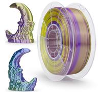 ZIRO Filamento de Seda de Triple Color para Impresora 3D 1.75mm para Impresora 3D y Bolígrafo 3D, Filamento PLA Multicolor, 1kg(2.2lbs), Verde & Azul & Púrpura
