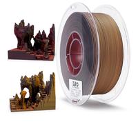 ZIRO Filamento PLA Mate Tricolor 1.75mm, El Color Cambia Según el ángulo Filamento Para Impresora 3D 1KG, Precisión Dimensional +/-0.03mm, Se Adapta a La Mayoría de Las Impresoras 3D, Volcano