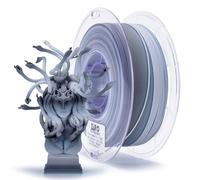 ZIRO Mate Arco Iris Filamento PLA 1.75mm, Mate Multicolor Filament para Impresora 3D PLA 1kg, Se Adapta a La Mayoría de Las Impresoras FDM, Precisión Dimensional +/-0.03mm, Roca de capa gris