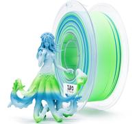 ZIRO Mate Filamento PLA Multicolor 1.75mm, Filamento Mate de Gradiente Rápido para Impresoras 3D, Precisión Dimensional +/-0.03mm, Bobina de 1kg, Océano