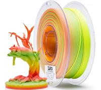 ZIRO Mate Filamento PLA Multicolor, Mate Filamento para Impresoras 3D 1kg | 1.75mm Rápido Gradiente Mate PLA Filamento Arcoíris, Precisión Dimensional +/-0.03mm, Tropical