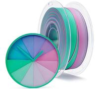 ZIRO Mate Gradiente Filamento PLA 1.75mm, Mate Multicolor Filament para Impresora 3D, Arco Iris PLA 1kg, Se Adapta a La Mayoría de Las Impresoras FDM, Precisión Dimensional +/-0.03mm, Aurora Boreal