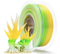 ZIRO Multicolor Filamento para Impresora 3D, Rápido Gradiente Twinkle PLA 1.75mm, Filamento 3D Multicolor Translúcido, Bobina de 1kg, Flor Serie-Lirio Blanco