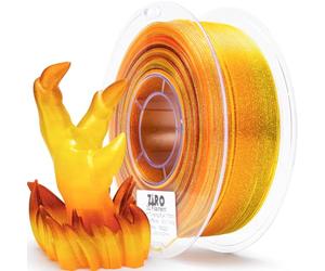 ZIRO Multicolor Filamento para Impresora 3D, Rápido Gradiente Twinkle PLA 1.75mm, Filamento 3D Multicolor Translúcido, Bobina de 1kg, Flor Serie-Girasol