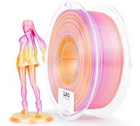 ZIRO Multicolor Seda Filamento PLA de 1.75mm, Arcoíris Sedoso PLA Filamento