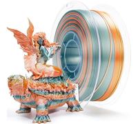 ZIRO Multicolor Seda PLA Filament 1.75mm, Arco Iris Sedoso Filamento para Impresora 3D 1kg, Gradiente Seda PLA +/-0.03mm, Horizonte Suave