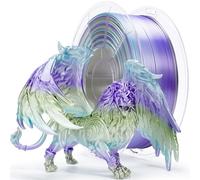 ZIRO Multicolor Seda PLA Filament 1.75mm, Arco Iris Sedoso Filamento para Impresora 3D 1kg, Gradiente Seda PLA +/-0.03mm, Violeta Acero