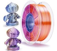 ZIRO Seda Multicolor Filament PLA 1.75mm, Seda Coextrusión Tricolor PLA 1KG