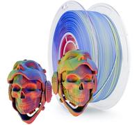 ZIRO Tricolor Filamento mate para Impresora 3D, Co-extrusión Multicolor Filamento PLA Mate 1.75mm 1kg/2.2lb, Apto para la Mayoría de Impresoras 3D FDM, Neón