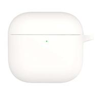 ZIRYXQ Funda de silicona suave para AirPods 4, funda protectora completa para hombres y mujeres, los últimos AirPods 4 (blanco)