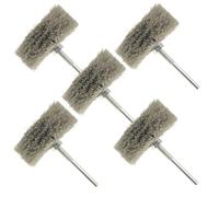 ZISEcoc Juego de cepillos con ruedas nailon 80 mm, 4 capas grosor, vástago 6, for pulir madera, piedra y metal, 9 granos incluidos