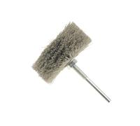 ZISEcoc Juego de cepillos con ruedas nailon 80 mm, 4 capas grosor, vástago 6, for pulir madera, piedra y metal, 9 granos incluidos