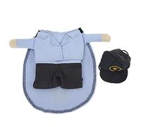 Zisemeil Disfraz de cartero para mascotas, disfraces suaves y divertidos, traje para mascotas con sombrero para perros pequeños y gatos (L)