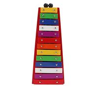 Zisemeil Glockenspiel profesional colorido de 13 tonos para creación musical y niños, estructura de abedul, xilófono de aluminio