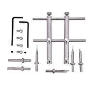 Zisemeil Herramienta de llave de lente de acero inoxidable, diseño de doble cabeza con tornillo hexagonal para lente de cámara réflex digital