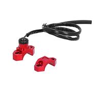 Zisemeil Interruptor de Arranque y Parada del Motor con Placa de Montaje | Aleación de aluminio CNC, Se adapta a motocicletas, vehículos todo terreno, Diseño de 2 cables, Sellado de goma para