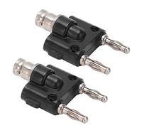 Zisemeil J.20022 Conector banana de 4 mm BNC hembra a doble fila, material duradero, fuerte conectividad para instrumentos electrónicos, equipos industriales, computadoras