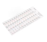 Zisemeil Juego de Pegatinas Transparentes para Teclas de Piano con Adhesivo Duradero para Teclados de 61/88 Teclas, Fácil de Usar para Principiantes y Niños, Ayuda a Dominar los Principios Básicos