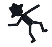 Zisemeil Juguete Stickman de Madera con Extremidades Móviles, Juego de Rompecabezas de 10 Cartas para Niños (Stickman con Sombrero)
