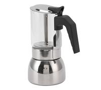 Zisemeil Olla Moka, Vidrio, Olla Moka, Acero Inoxidable, Resistente al Calor, portátil, Italiana clásica para el hogar y la cafetería (200 ml)