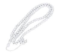 Zisemeil Rosario de resina con diseño de luna y estrella grabado, diseño de mihrab, se puede llevar como collar pulsera, respetuoso con el medio ambiente, musulmanes con hermosa separación de 33