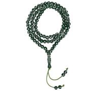 Zisemeil Rosario de resina con diseño de luna y estrella grabado, diseño de mihrab, se puede llevar como collar pulsera, respetuoso con el medio ambiente, musulmanes con hermosa separación de 33