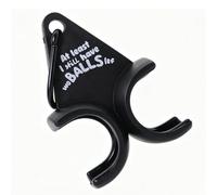 Zisemeil Soporte para Pelota de Golf Portador de Pelota de Golf Clip para de Diseño Colgante Portátil de 2 Ranuras Abrazadera de Metal Incorporada Ranuras Curvas ABS L (A)