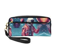 ZISHAK Bolsa de maquillaje portátil con estampado de cielo nocturno y árboles, diseño fácil de viajar, mini bolsa de maquillaje versátil, Cool Man in Outer Space Galaxy, Talla única