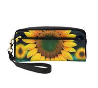 ZISHAK Bolsa de maquillaje portátil con impresión de rosas rojas, diseño fácil de viajar, mini bolsa de maquillaje versátil, Girasol arcoíris, Talla única
