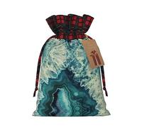 ZISHAK Bolsa de regalo de tela azul aguamarina brillante, delicadamente diseñada para ocasiones especiales, ideal para festivales y aniversarios