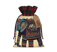 ZISHAK Bolsa de regalo de tela de elefante azteca, delicadamente diseñada para ocasiones especiales, ideal para festivales y aniversarios