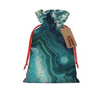 ZISHAK Bolsas de regalo de tela con cordón azul aguamarina brillante, bolsas de regalo ideales para cualquier ocasión