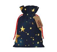 ZISHAK Bolsas de regalo de tela con cordón con diseño de estrellas, ideales para cualquier ocasión